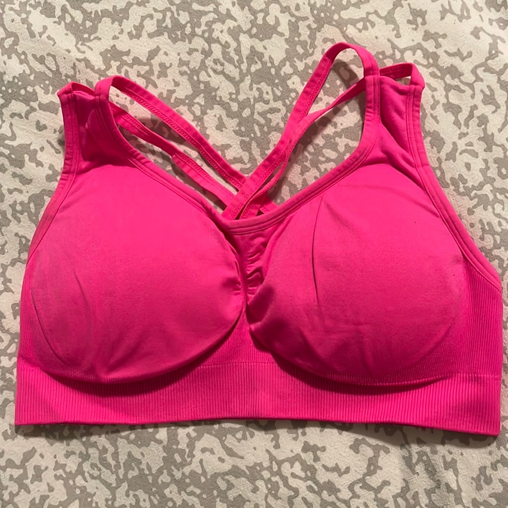 Neon Pink Sports Bra